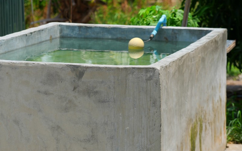 Dạy trẻ phòng tránh đuối nước cho mùa hè AN TOÀN - LÀNH MẠNH 11 Nếu trữ nước trong hồ nhỏ xi măng cũng cần đậy nắp kín, đảm bảo bé không thể mở hoặc tò mò mà chui vào