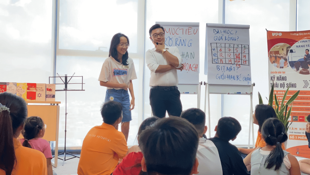 Để trẻ được tư duy và nói lên suy nghĩ của mình tại khóa học thuộc UPO.