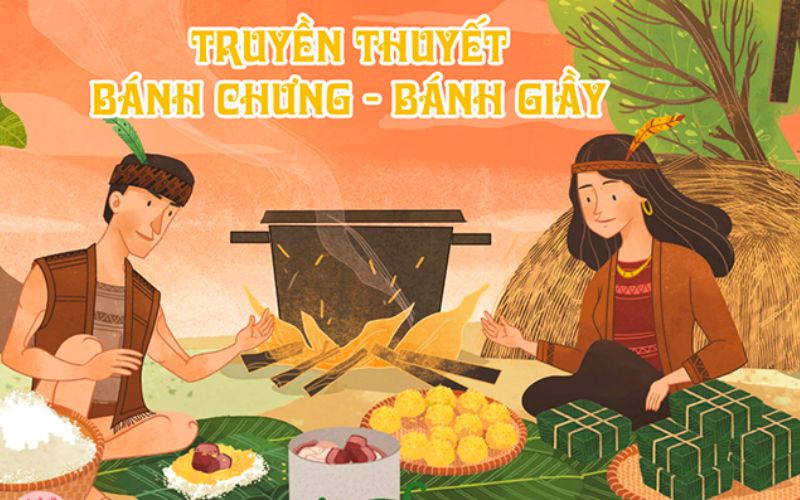 Kể chuyện tư duy cho bé - 28 câu chuyện nhân văn nhất! 3 Vào dịp lễ tết người ta sẽ có phong tục gói bánh chưng bánh giầy, đây trở thành một phong tục truyền thống của người dân ta.