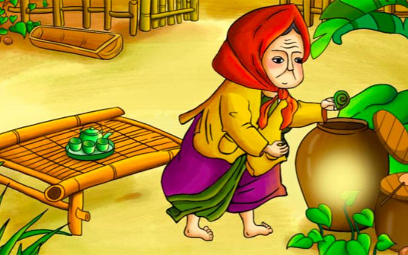 Kể chuyện tư duy cho bé - 28 câu chuyện nhân văn nhất! 5 Bà lão bắt được con ốc quá đẹp, bà không nỡ bán đi mà đem về nhà bỏ vào chum nước