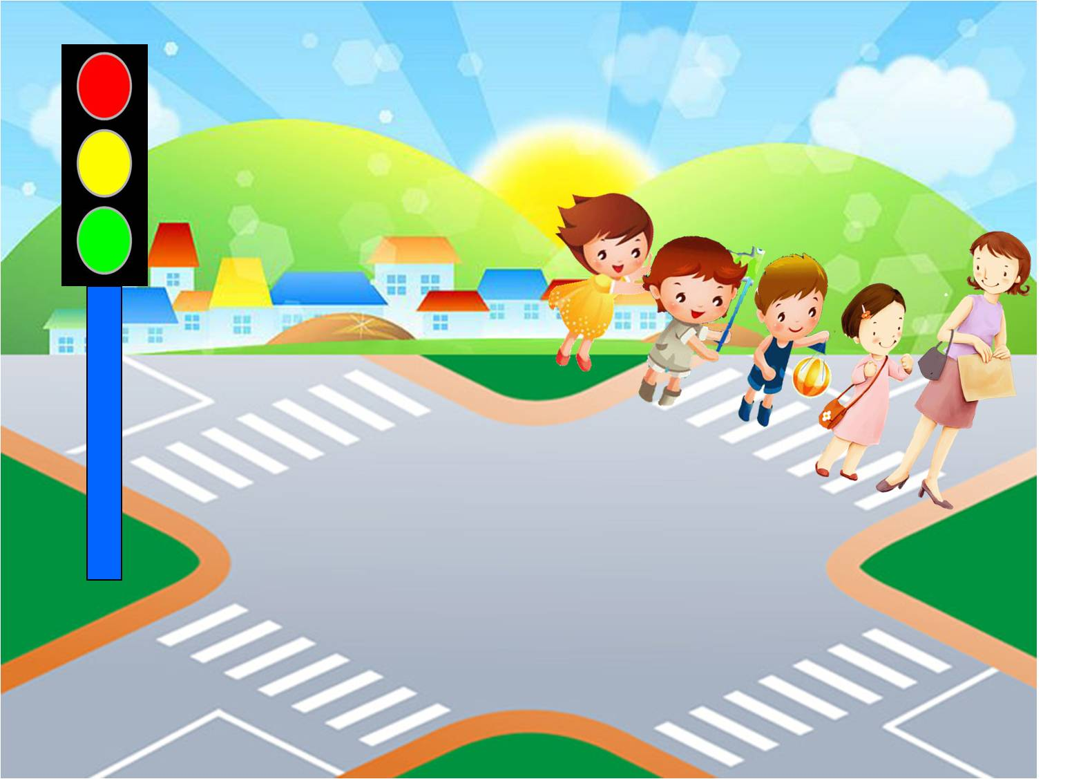 Dạy trẻ nhận biết biển báo, đèn tín hiệu.