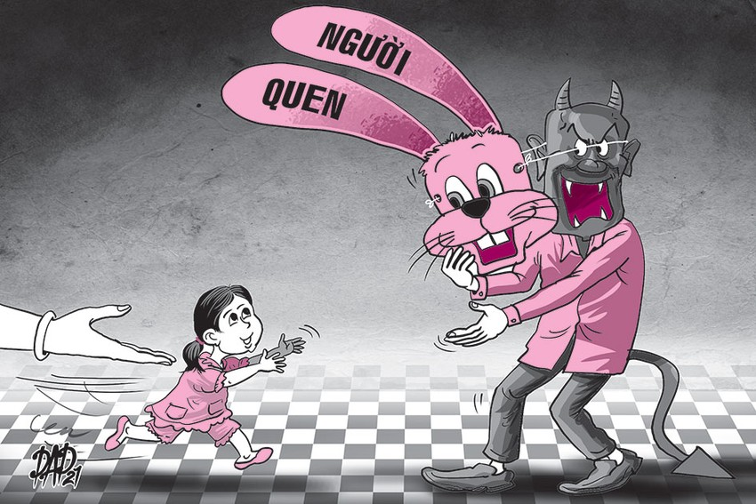 Kẻ xấu giả mạo người thân, họ hàng để tiếp cận trẻ.