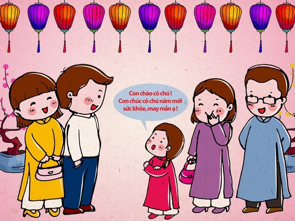 Dạy trẻ chúc Tết mọi người lễ phép