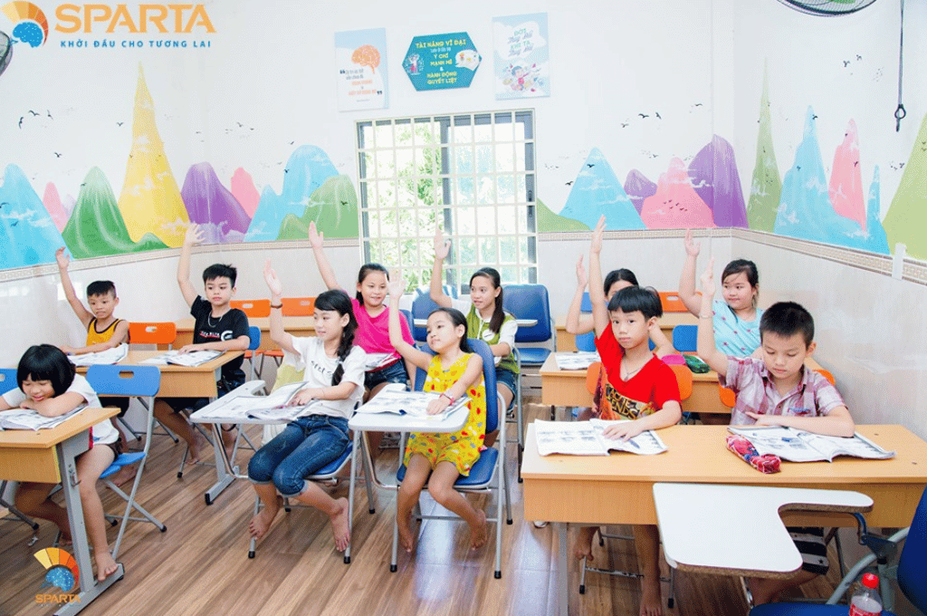 Môi trường học tập sáng tạo tại Học viện Toán tư duy Quốc tế Sparta.