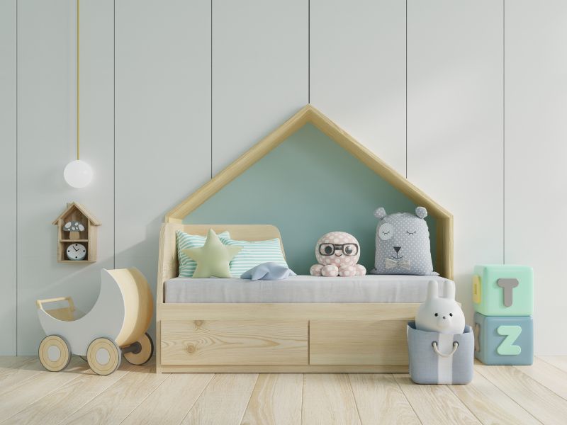 Không gian ngủ thoải là một trong những yếu tố ảnh hướng lớn đến việc rèn bé ngủ trưa